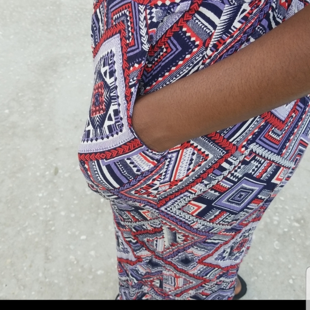Boho Jumpsuit Pants Capri Summer Fall Spring - Picture 3 of 4